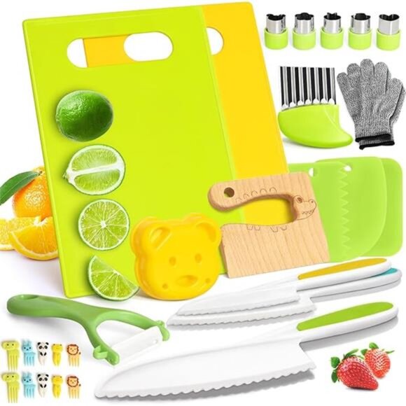 28PCS Toddler Knife Set - Kids Knifes for Real Cooking, Montessori Kids Kitchen - Picture 8 of 8